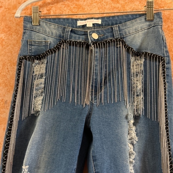 HOT & DELICIOUS Bling pants/jeans size Small - Picture 3 of 10